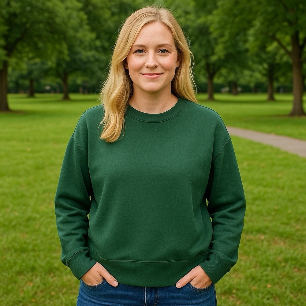 Zella Forest Green Crewneck Sweatshirt Utility Outdoors Athletic Capsule XL